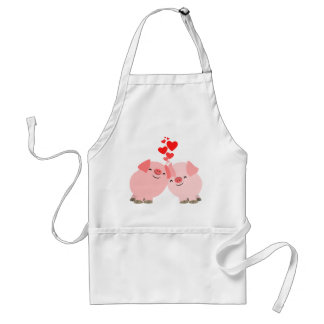 Delantal Cerdos Personalizados cutos en el amor de Apron