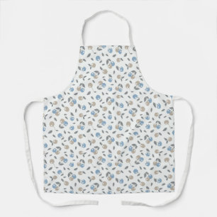 Delantal Cerezas de Playa Boho - estampado de frutas azul b