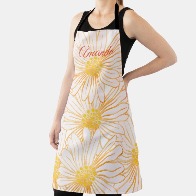 Delantal Cerrar centro de flores y pepitas (in situ)