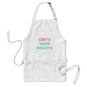 Delantal certo sono pronto italiano Apron
