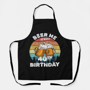 Delantal Cerveza Es Mi Cumpleaños 40