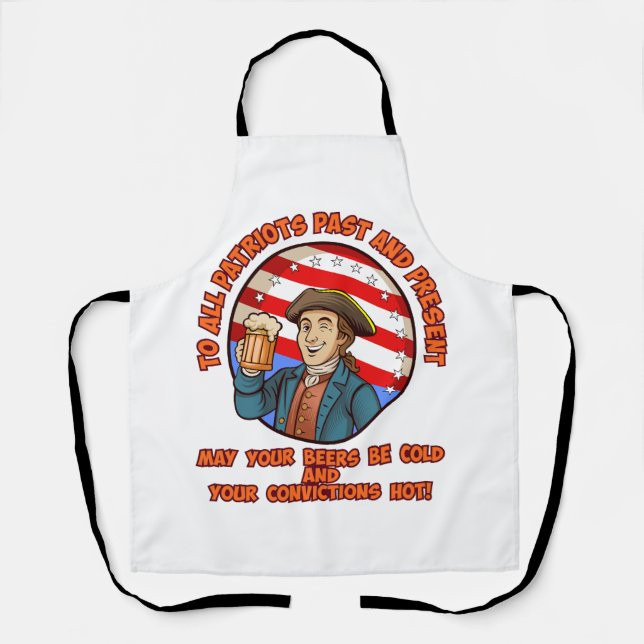 Delantal Cerveza fría el 4 de julio (Anverso)