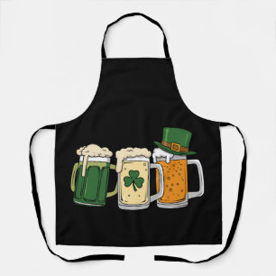 Delantal Cerveza Irlandesa Bandera de Irlanda Día de San Pa