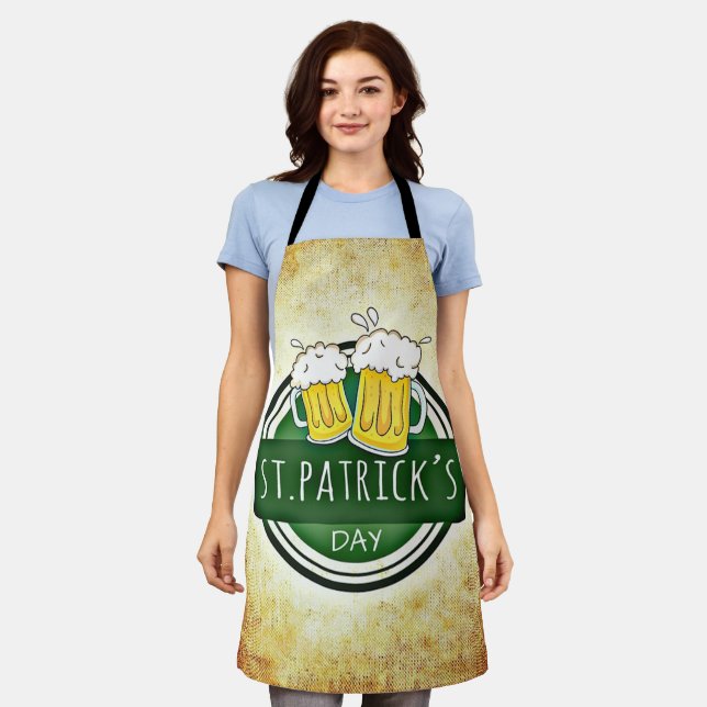 Delantal Cervezas del Día de San Patricio (Gastado)