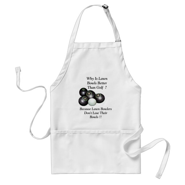 Delantal Césped divertido contra diseño de golf, Apron (Frente)