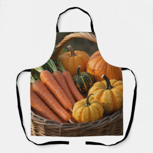 Delantal Cesta de cosecha rústica Calabazas Zanahorias