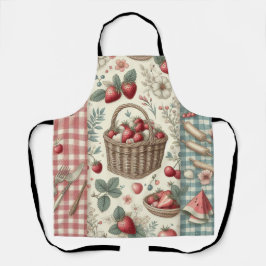 Delantal Cesta de Frutas Gingham Diversión