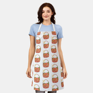 Delantal Cesta de frutas y verduras arco lindo Apron