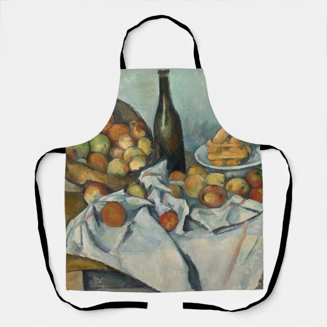 Delantal Cezanne Basket Apples Impresionsionist Art (Anverso)