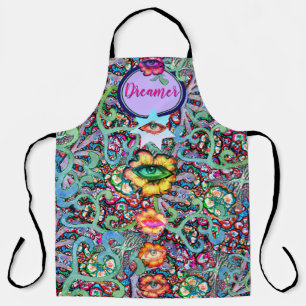 Delantal Chakra Floral Dreamer colorido Inusual Mística