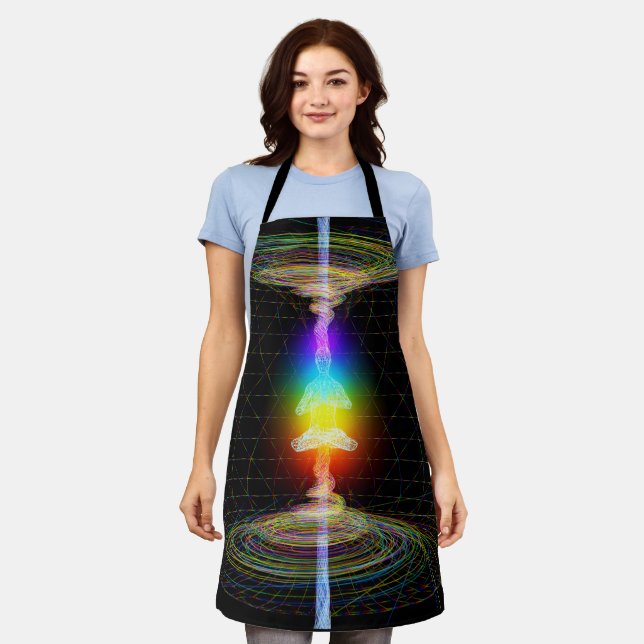 Delantal Chakras Energy Field yoga de iluminación mística (Gastado)