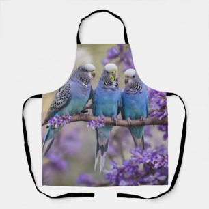 Delantal Chatter De Árbol Superior: Budgies Azules En El Ár