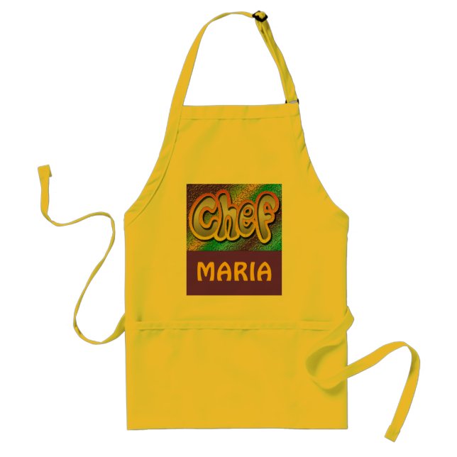 Delantal chef APRON (añade tu propio nombre) (Frente)