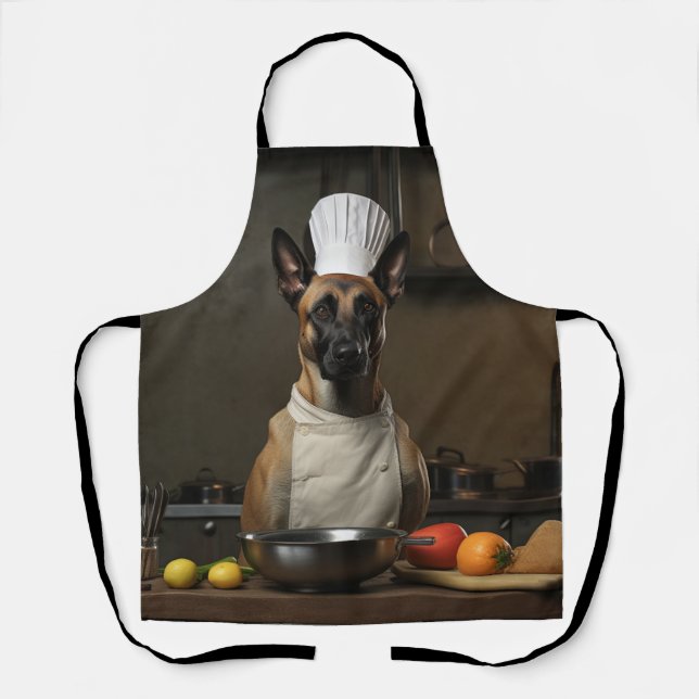 Delantal Chef belga de perros de Malinois (Anverso)