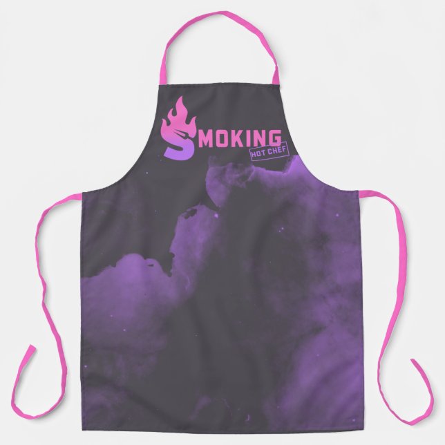 Delantal Chef caliente que humeante (Anverso)