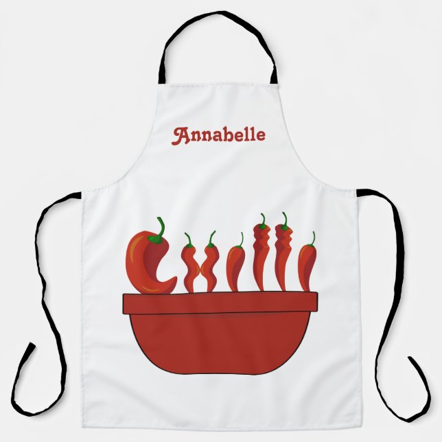 Delantal Chef Chili Personaliza a Long Apron (Anverso)