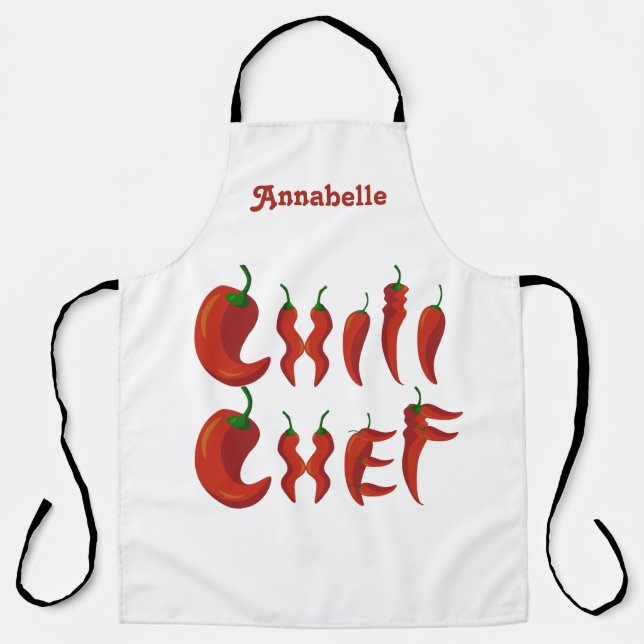 Delantal Chef Chili Personaliza a Long Apron (Anverso)