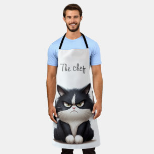Delantal Chef con gato gruñón