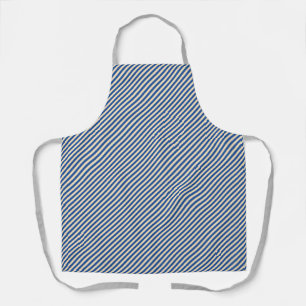 Delantal Chef de Blue Pinstripe Gray Straps