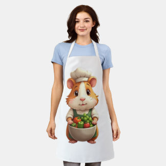 Delantal Chef de cerdo guineano - Mascota de cocina dulce