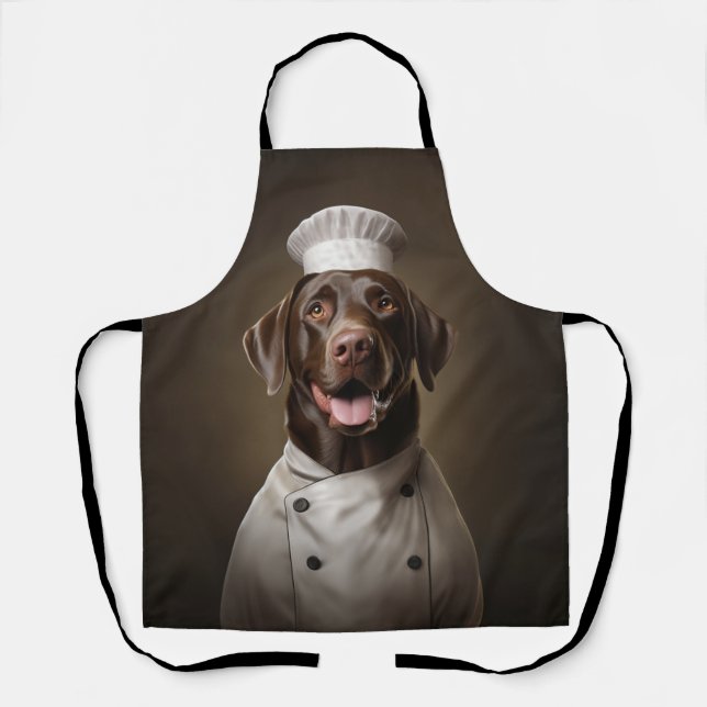 Delantal Chef de Chocolate Lab Perro (Anverso)
