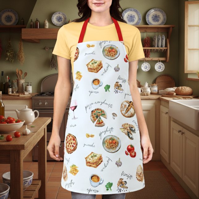Delantal Chef de comida divertida Italia Colorido (Subido por el creador)