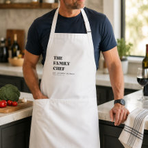 Chef de Familia Personalizado Minimalista Nombre P