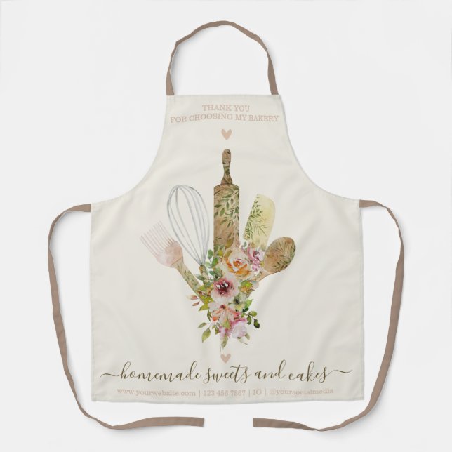 Delantal Chef de Panadería de Catering Cocina Rústica (Anverso)