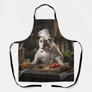Delantal Chef de perro de Bulldog inglés