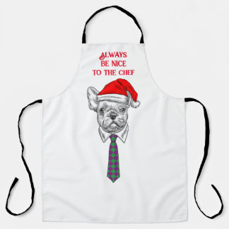 Delantal Chef divertido y personalizado con perro y sombrer