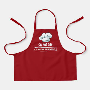 Delantal Chef entrenando Gorra de chef para niños rojo borg