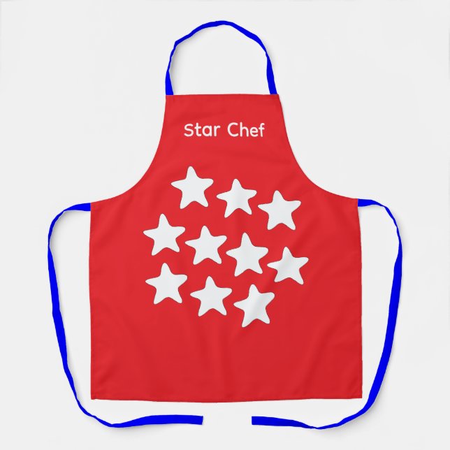 Delantal Chef Estelar Correas Azules (Anverso)