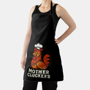 Delantal Chef Gallina Divertida Retro de Mother Clucker - C