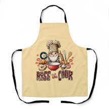 Chef Gnome Leopard Print Kiss The Cook