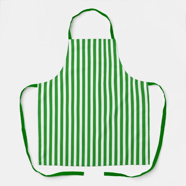 Delantal Chef Green White Stripes (Anverso)