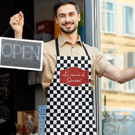 Delantal Chef italiano de cocina con nombre