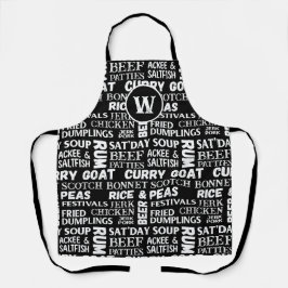 Delantal Chef jamaiquino Monogrammed Kitchen