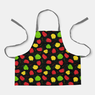 Delantal Chef jamaiquino Scotch Bonnet Chili Peppers Patter