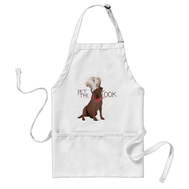 Delantal Chef Labrador Retriever de Chocolate (Frente)