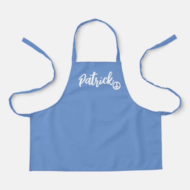 Delantal Chef personalizado cualquier nombre niño niño pana (Anverso)
