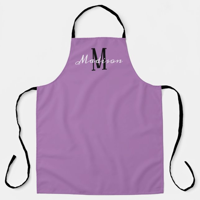 Delantal Chef personalizado de estilo morado de lavanda mod (Anverso)