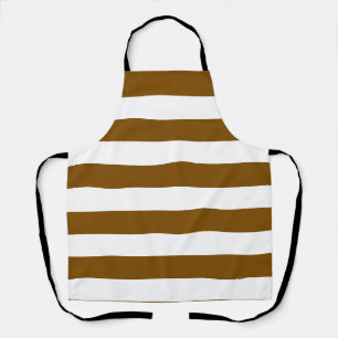 Delantal Chef Retro Brown And White Strips