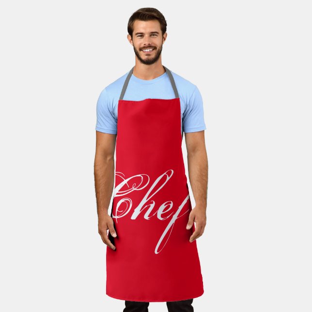Delantal chef rojo (Gastado)