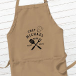 Delantal Chef ruso moderno mejor PAPA del Día del Padre<br><div class="desc">Retro fresco delantal personalizado "BEST PAPA EVER" en un diseño tipográfico tipo logo con el nombre de papá o abuelo junto al gorra del chef. Gran regalo para el día del padre o un regalo de cumpleaños único para el papá que ama la barbacoa.</div>