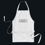 Delantal Chef   Science Apron<br><div class="desc">Para el chef que sabe que la cocina es la forma más sabrosa de la química. Este diseño está científicamente probado para mejorar tu cocina. Sólo bromeo...  pero parecerás estar sazonando todas esas sabrosas recetas.</div>