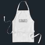 Delantal Chef Science Apron<br><div class="desc">Para el chef que sabe que la cocina es la forma más sabrosa de la química. Este diseño está científicamente probado para mejorar tu cocina. Sólo bromeo... pero parecerás estar sazonando todas esas sabrosas recetas.</div>