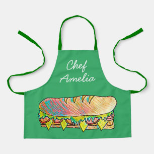 Delantal Chef subsanndwich niños coloridos