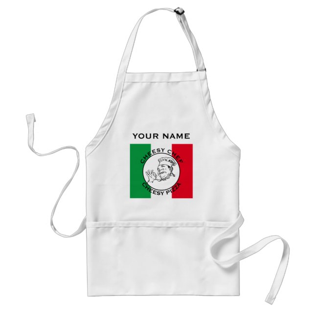 DELANTAL  CHEFS PIZZA APRON CHEESY PIZZA CHEESE CHEESE (Frente)