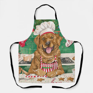 Delantal Chesapeake Bay Retriever Horneando: Navidad Festiv