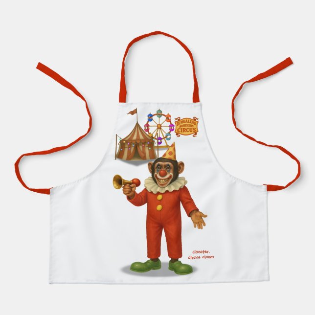 Delantal Chester, payaso de circo (Anverso)